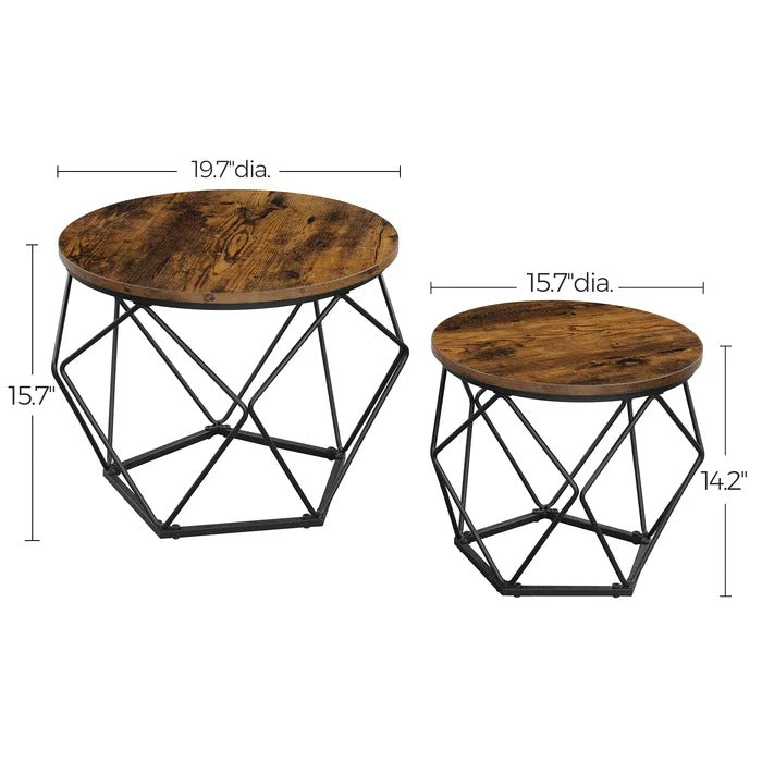 Center Table: 2 Piece Bunching Coffee Table Sets