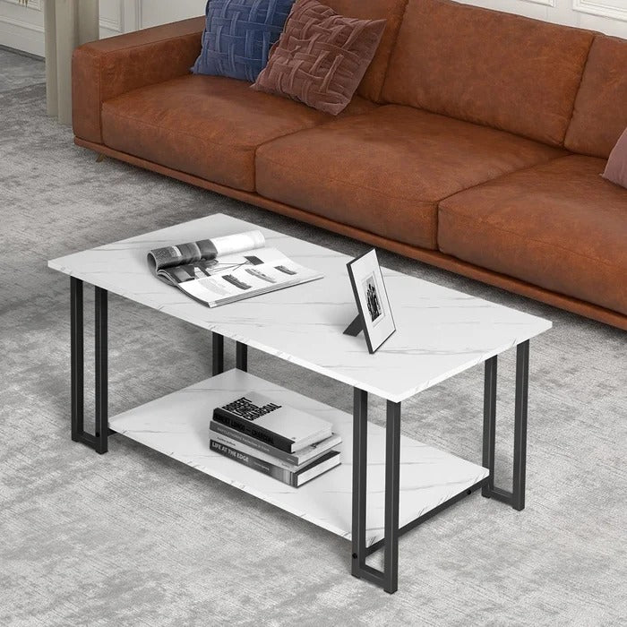 Center Table: 4 Legs Coffee Table with Storage
