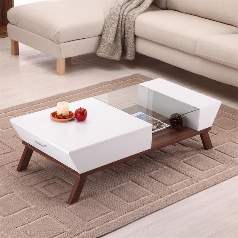 Center Table: 4 Legs Coffee Table with Storage