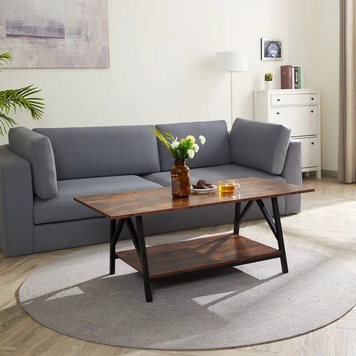 Center Table: 4 Legs Coffee Table with Storage