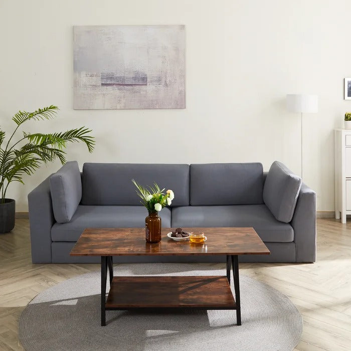 Center Table: 4 Legs Coffee Table with Storage