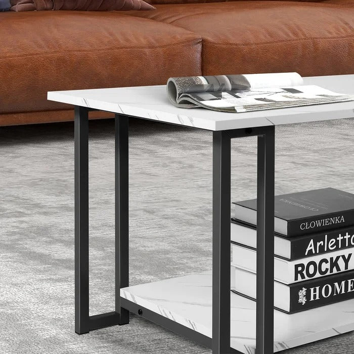 Center Table: 4 Legs Coffee Table with Storage