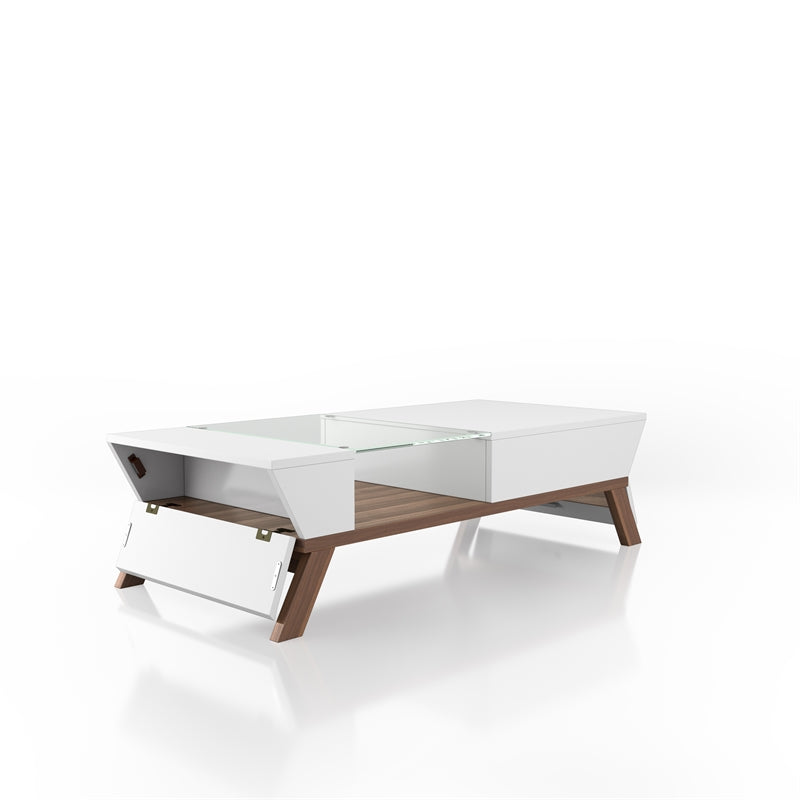 Center Table: 4 Legs Coffee Table with Storage