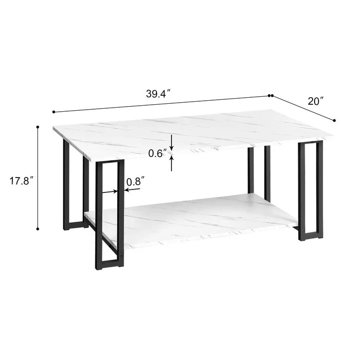 Center Table: 4 Legs Coffee Table with Storage