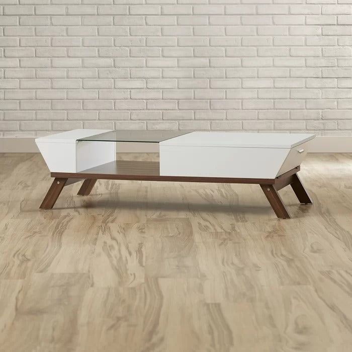 Center Table: 4 Legs Coffee Table with Storage