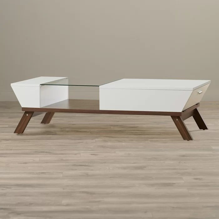 Center Table: 4 Legs Coffee Table with Storage