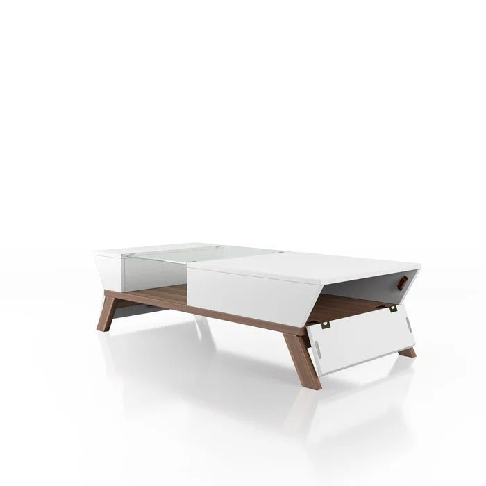 Center Table: 4 Legs Coffee Table with Storage