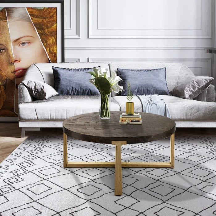 Center Table Cross Legs Coffee Table
