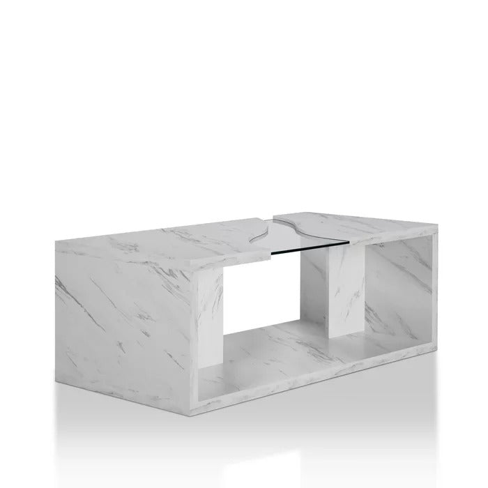 Center Table: Floor Shelf Coffee Table with Storage