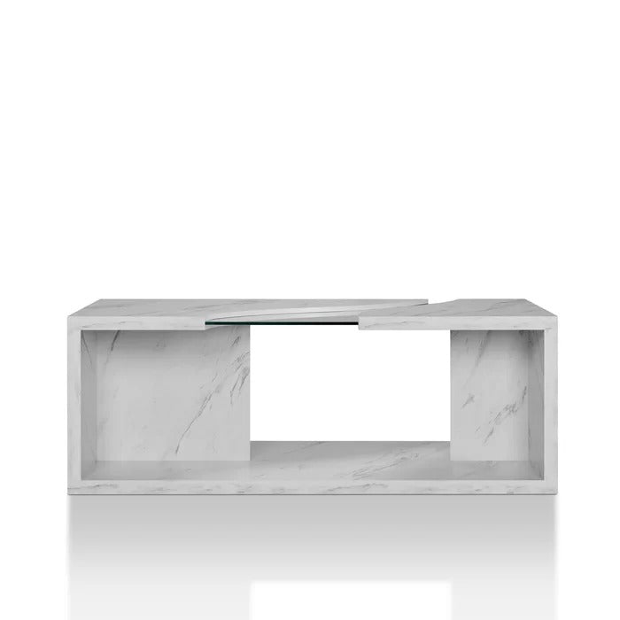 Center Table: Floor Shelf Coffee Table with Storage
