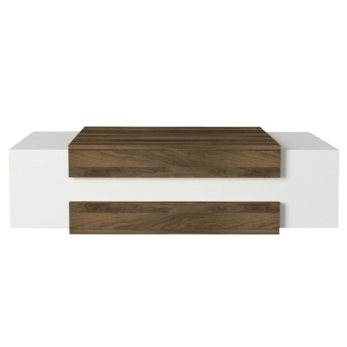 Center Table: Floor Shelf Coffee Table with Storage