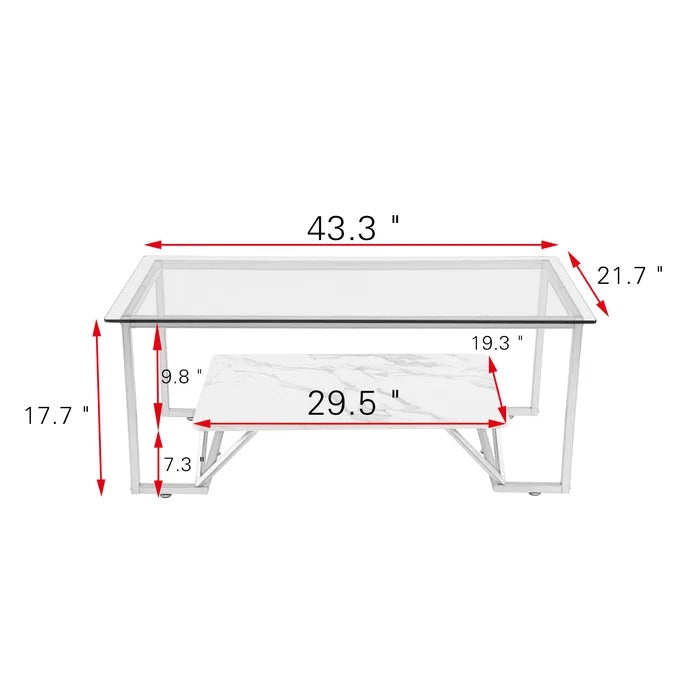 Center Table: Frame Coffee Table with Storage