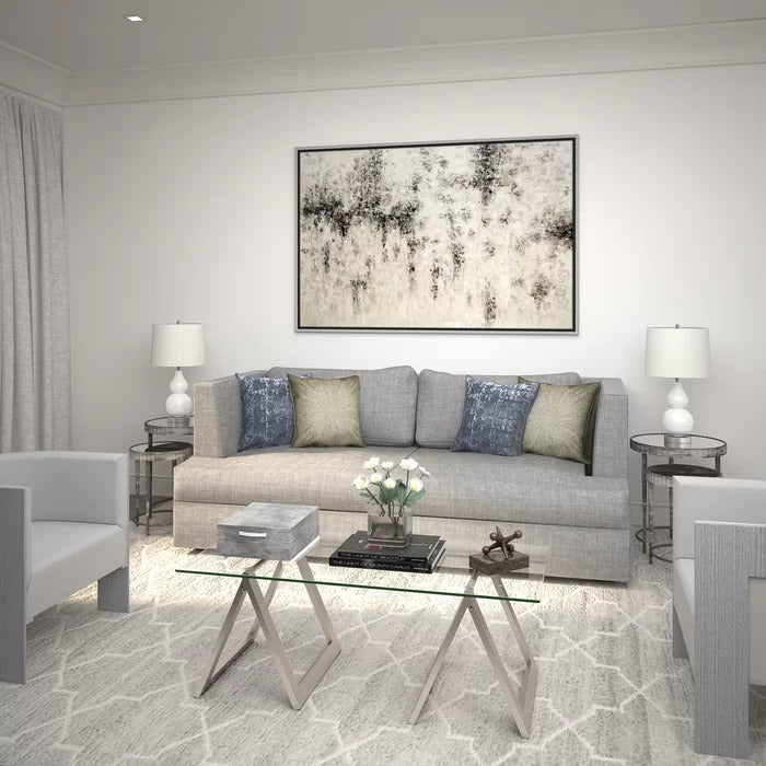 Center Table: Glass Top Coffee Table