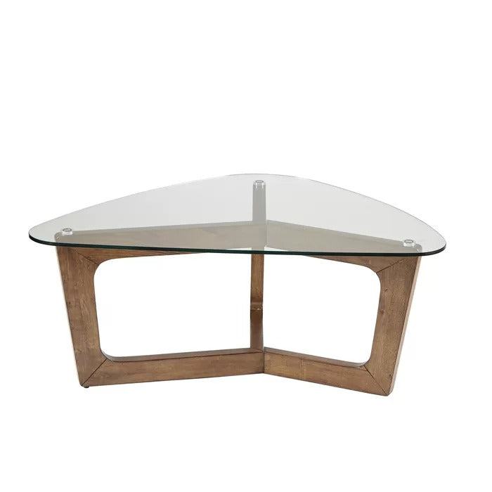 Center Table: Glass Top Coffee Table