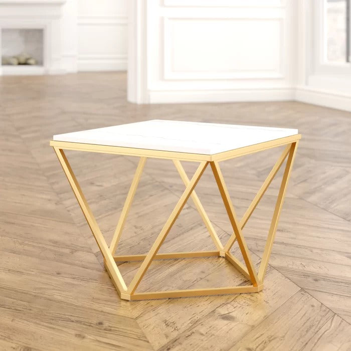 Center Table: Marble Top Center Coffee Table