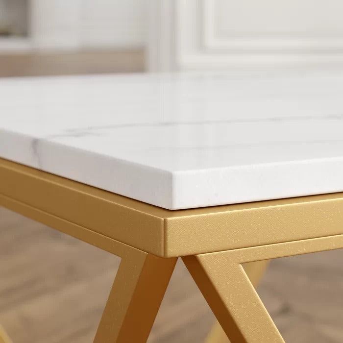 Center Table: Marble Top Center Coffee Table