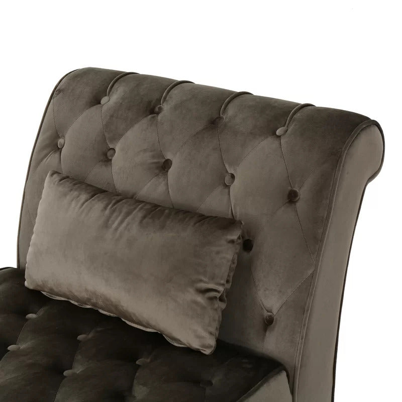 Chaise Lounge: Andrews Tufted Armless Chaise Lounge Chair