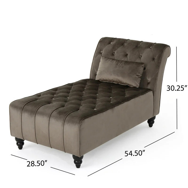 Chaise Lounge: Andrews Tufted Armless Chaise Lounge Chair