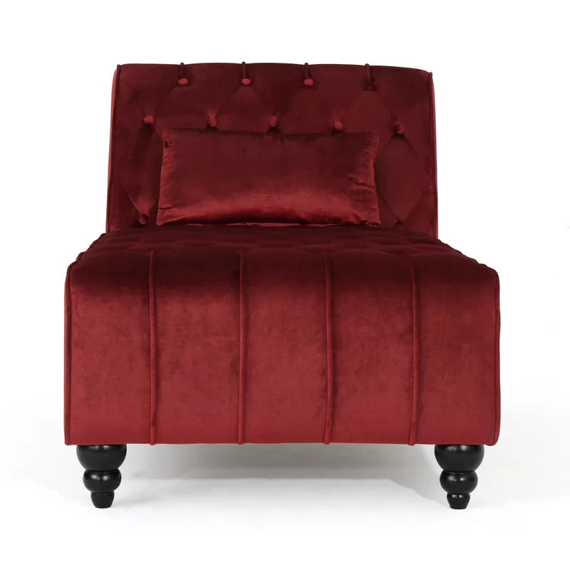 Chaise Lounge: Andrews Tufted Armless Chaise Lounge Chair