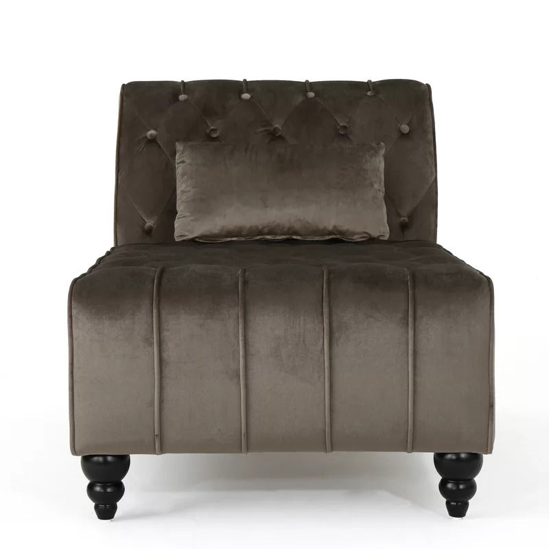 Chaise Lounge: Andrews Tufted Armless Chaise Lounge Chair