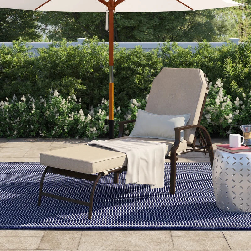 Chaise Lounge: Artime 82'' Long Reclining Single Chaise with Cushions