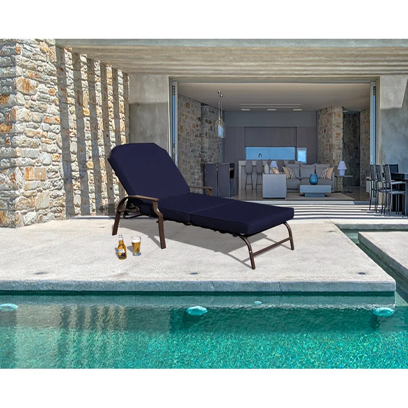 Chaise Lounge: Artime 82'' Long Reclining Single Chaise with Cushions