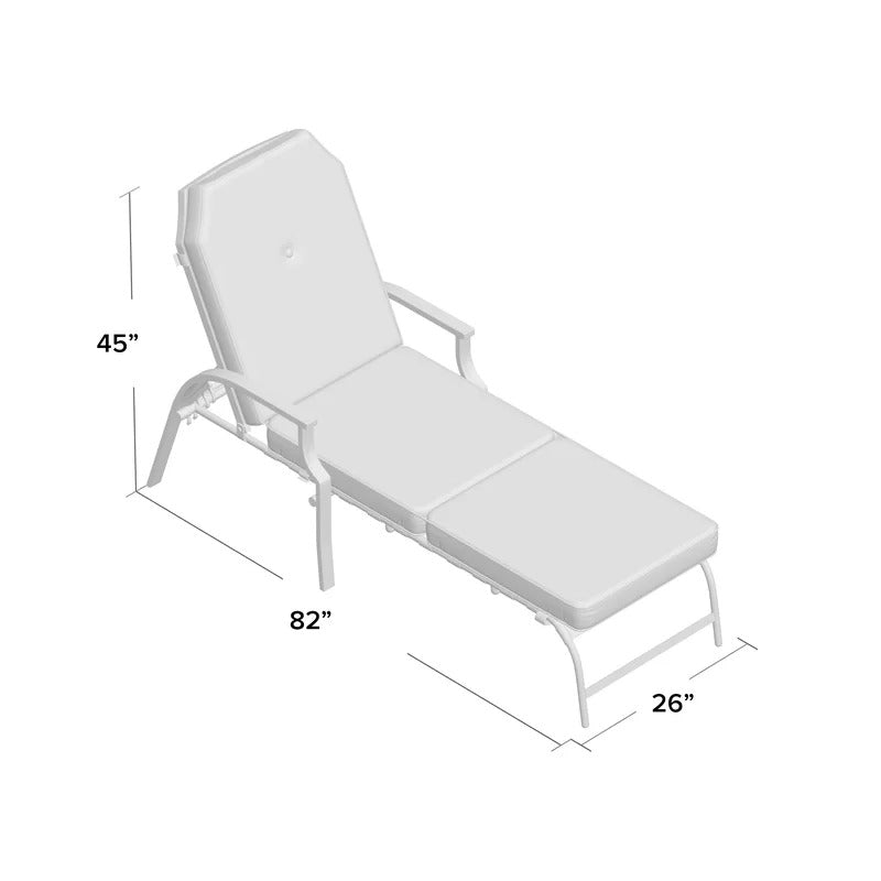 Chaise Lounge: Artime 82'' Long Reclining Single Chaise with Cushions