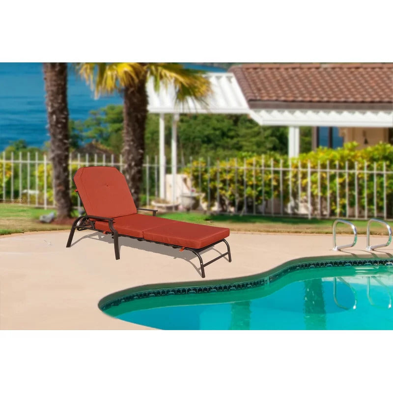 Chaise Lounge: Artime 82'' Long Reclining Single Chaise with Cushions