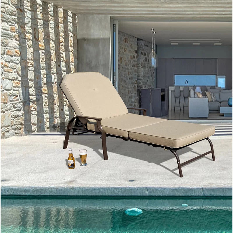 Chaise Lounge: Artime 82'' Long Reclining Single Chaise with Cushions
