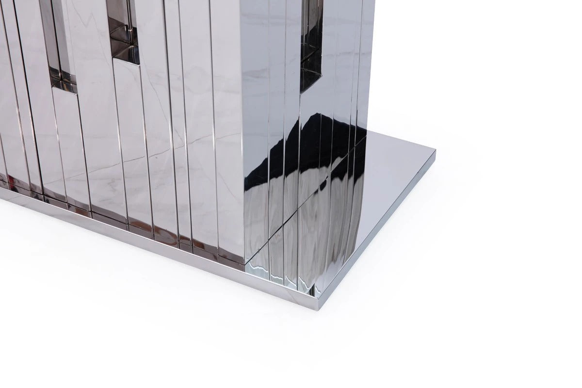 Dining Table: Edward Stainless Steel Dining Table