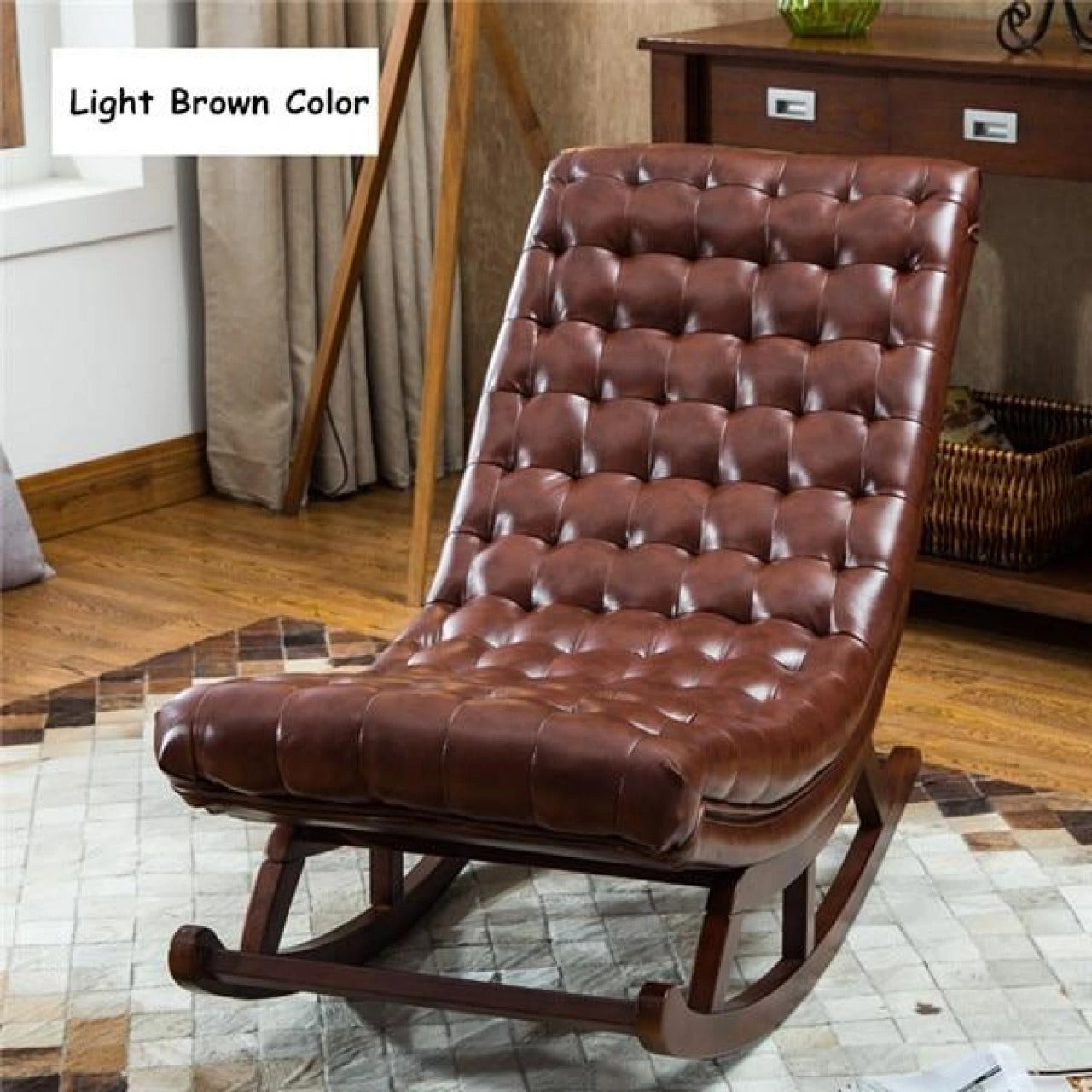 Rocking Chair: Tufted Designed Comfortable Rocking Chair