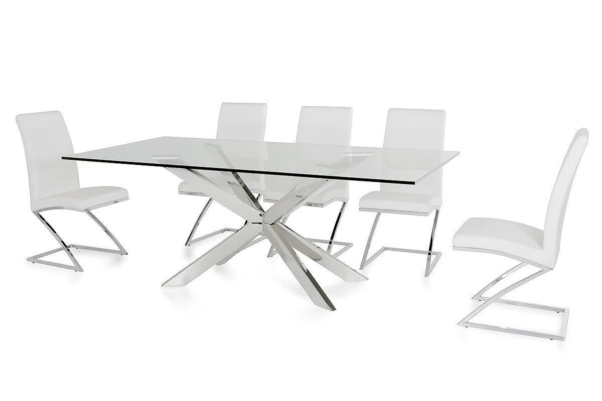 Dining Table: james Glass Dining Table