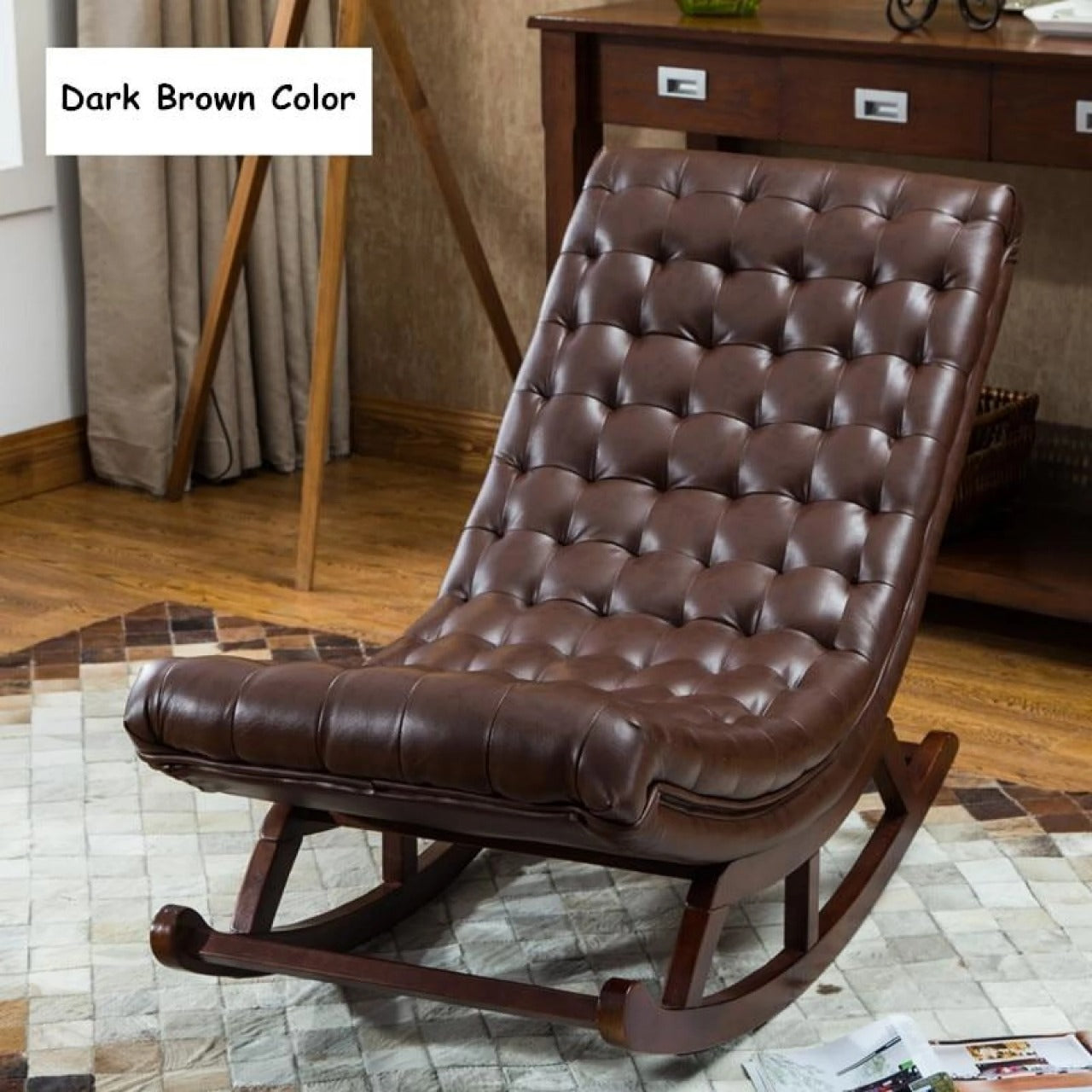 Rocking Chair: Tufted Designed Comfortable Rocking Chair