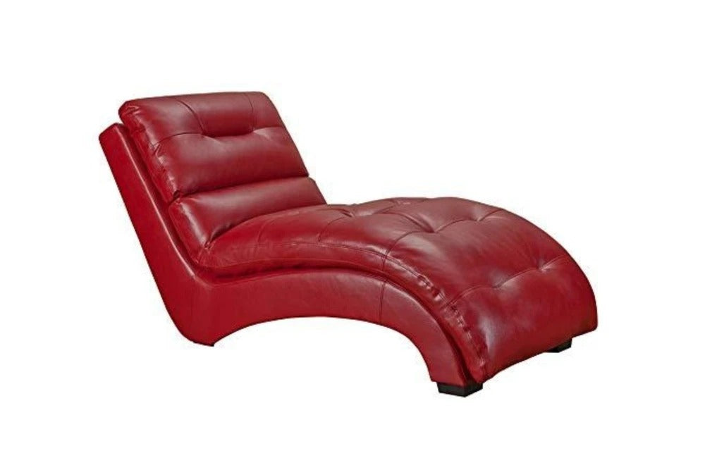 Chaise Lounge: PU White Abbey Avenue Cleo Chaise