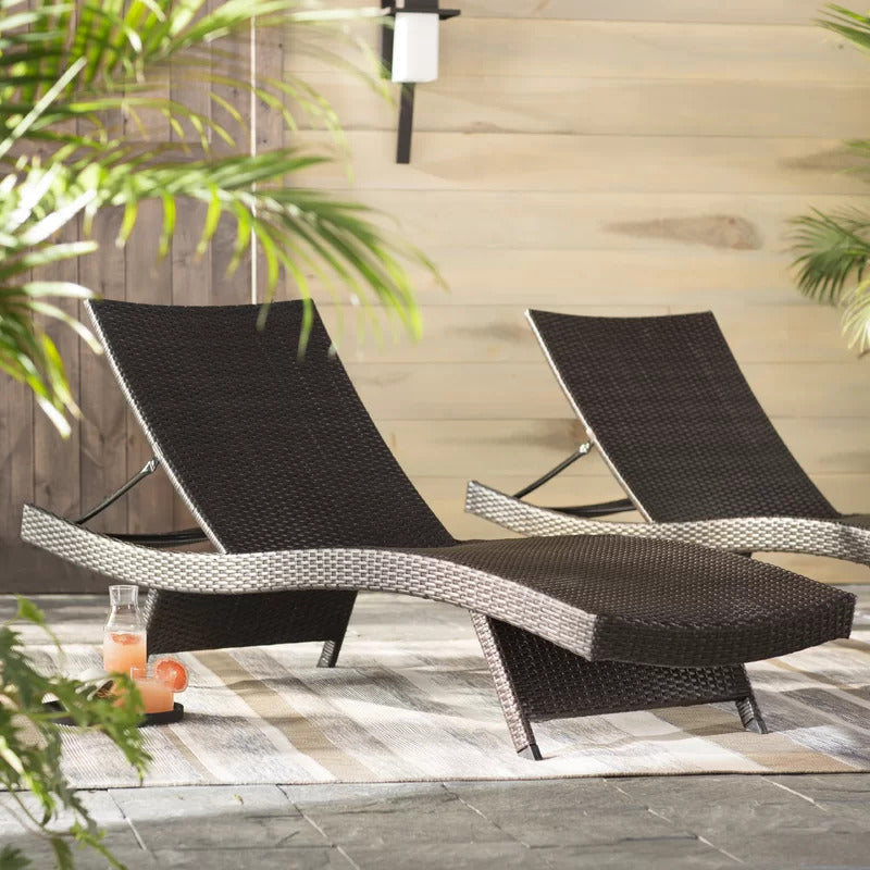 Chaise Lounge: Breton 79.25'' Long Reclining Chaise Lounge Set (Set of 2)