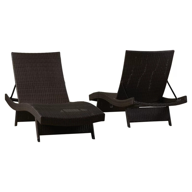 Chaise Lounge: Breton 79.25'' Long Reclining Chaise Lounge Set (Set of 2)