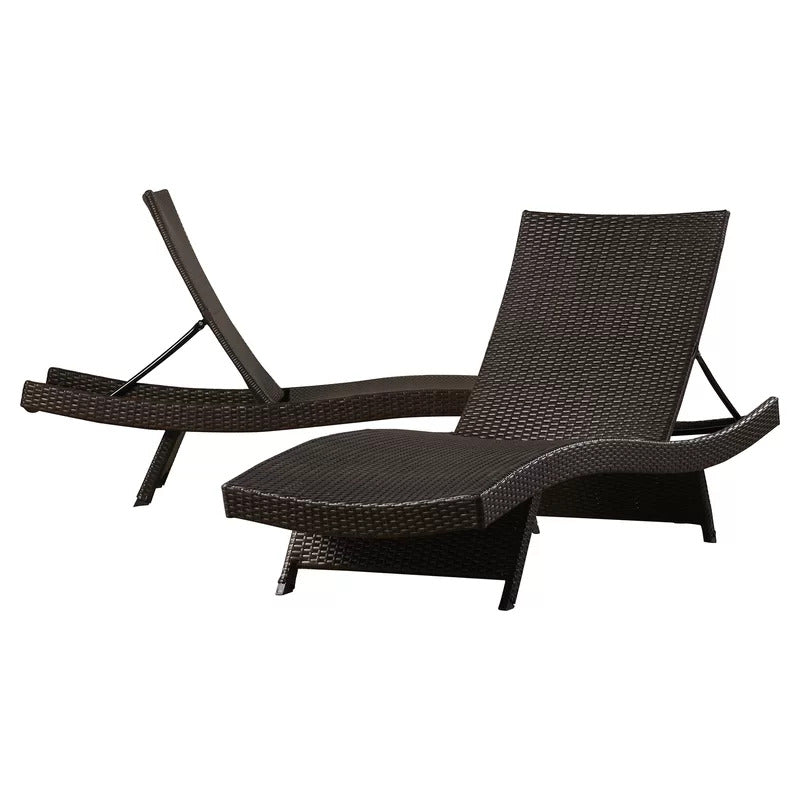 Chaise Lounge: Breton 79.25'' Long Reclining Chaise Lounge Set (Set of 2)