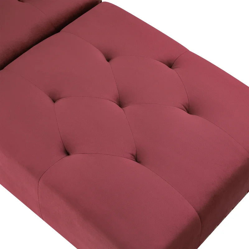 Chaise Lounge: Cannon Tufted Round Arms Reclining Chaise Lounge