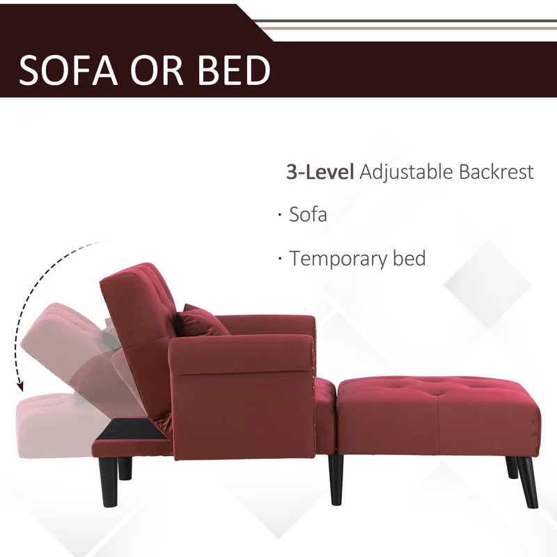 Chaise Lounge: Cannon Tufted Round Arms Reclining Chaise Lounge