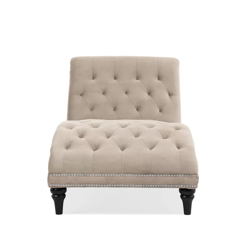 Chaise Lounge: Dannely Tufted Armless Chaise Lounge Chair