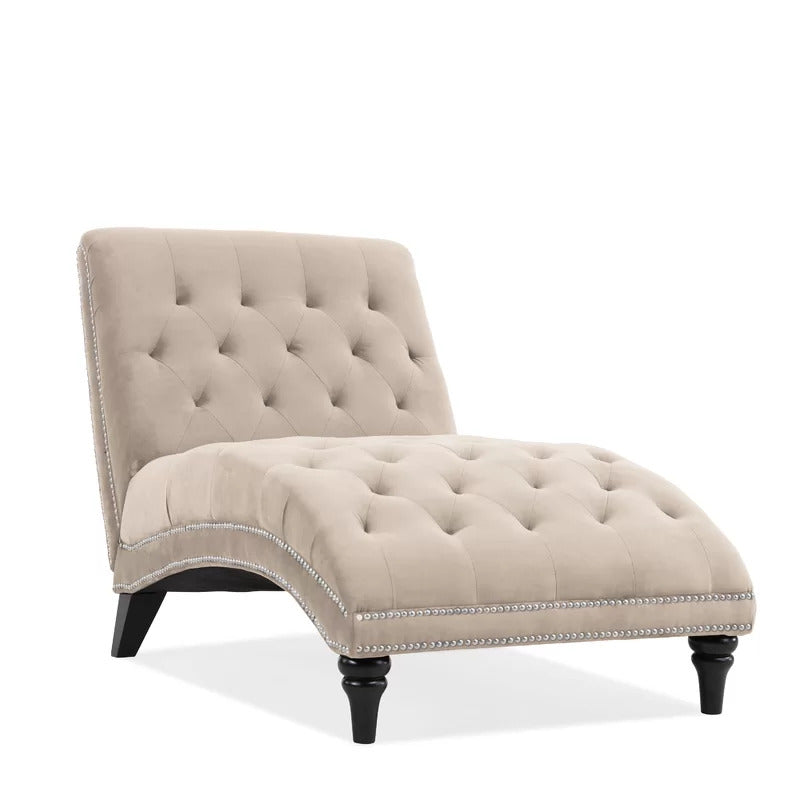 Chaise Lounge: Dannely Tufted Armless Chaise Lounge Chair