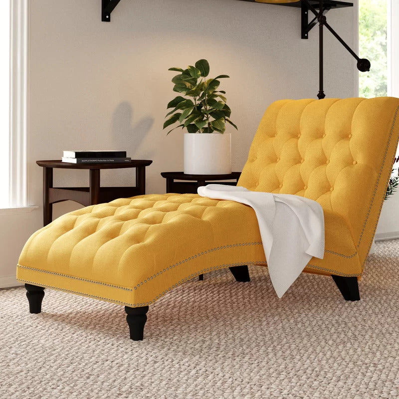 Chaise Lounge: Dannely Tufted Armless Chaise Lounge Chair
