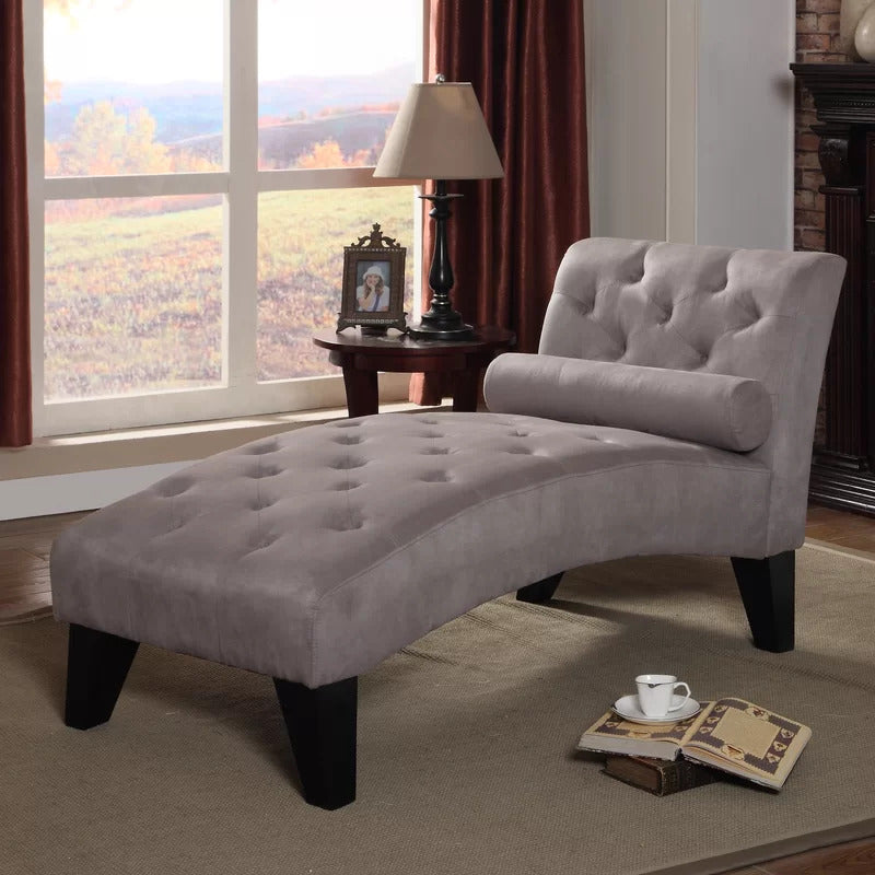 Chaise Lounge: Mcfarland Tufted Armless Chaise Lounge