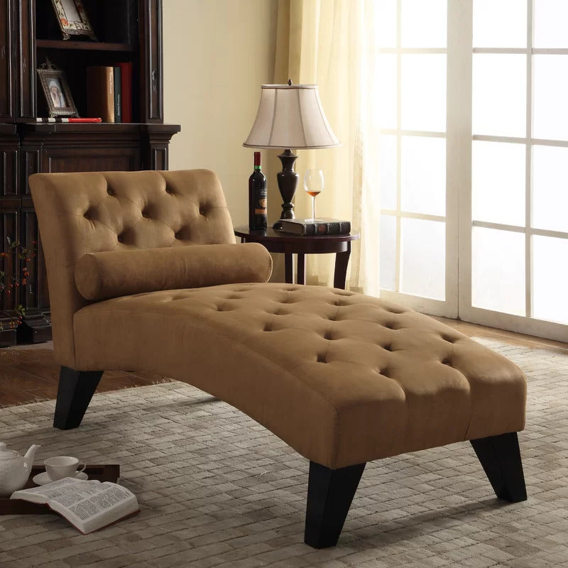 Chaise Lounge: Mcfarland Tufted Armless Chaise Lounge
