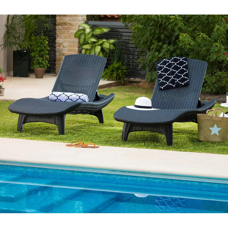 Chaise Lounge: Vartem 77.6'' Long Reclining Single Chaise (Set of 2)