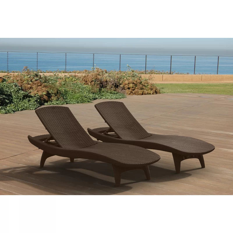 Chaise Lounge: Vartem 77.6'' Long Reclining Single Chaise (Set of 2)