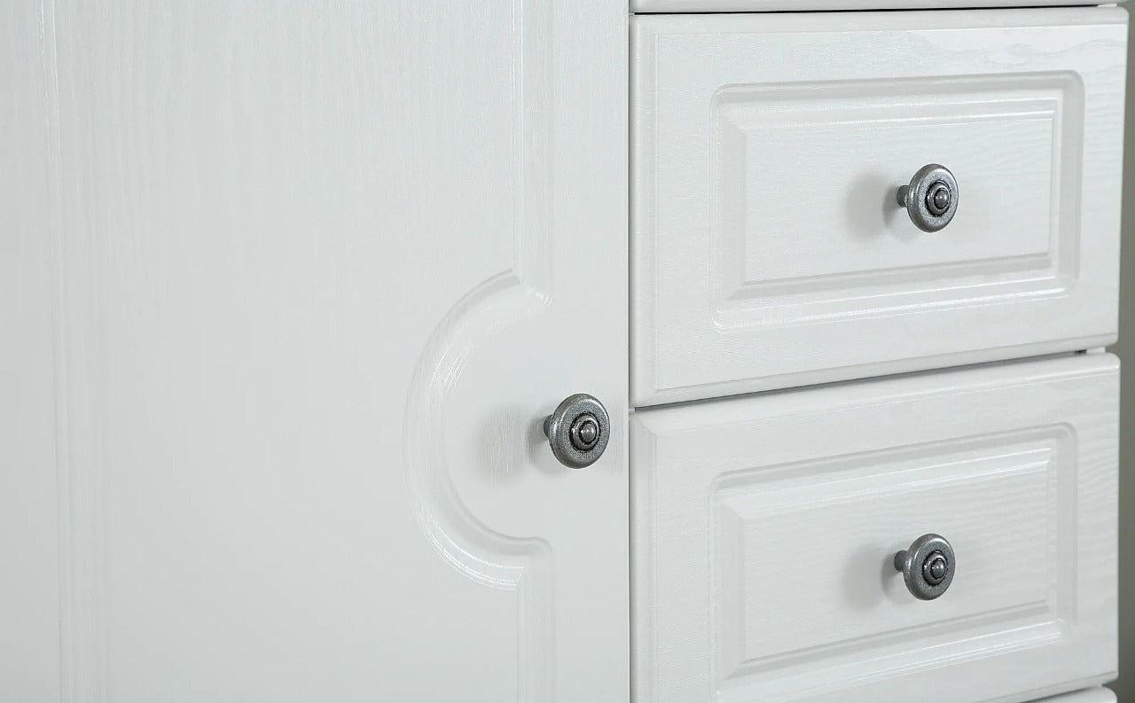 Chest Of Drawers: White 1 Door Wardrobe Chest Of Drawers