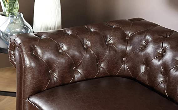 Chesterfield Sofa Set: Solid Wood Fabric 3 Seater Sofa Set