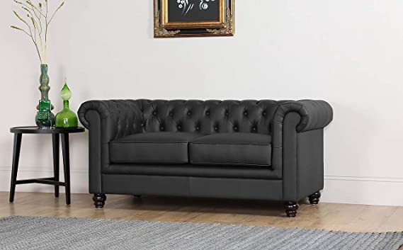 Chesterfield Sofa Set: Solid Wood Fabric 3 Seater Sofa Set