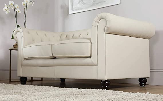 Chesterfield Sofa Set: Solid Wood Fabric 3 Seater Sofa Set